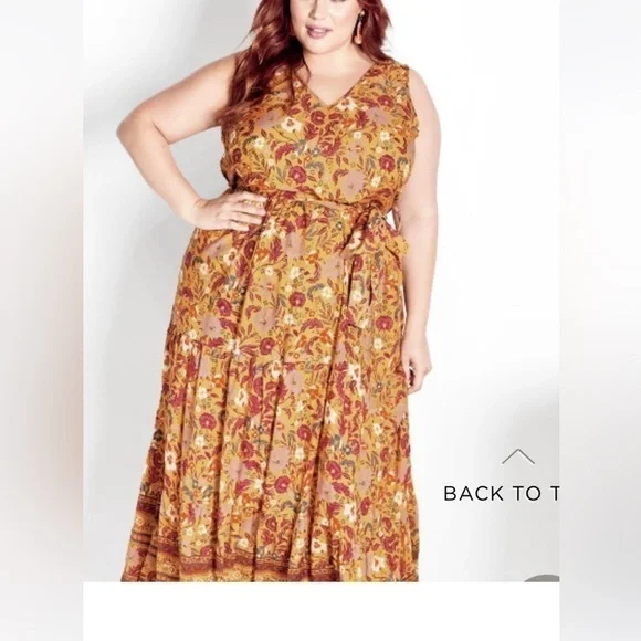 Seashore Maxi Border Dress - peach - Picture 1 of 6